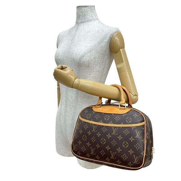 Louis Vuitton Monogram Leather Genuine Leather Handbag Mini Boston Bag Brown - Picture 2 of 10